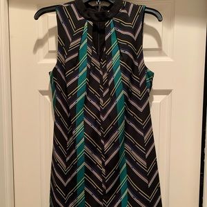 1 State Black Multi Knee-Length Dress